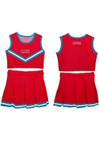 Vive La Fete Miami RedHawks Toddler Girls Red Stripes Short Sleeve Dress