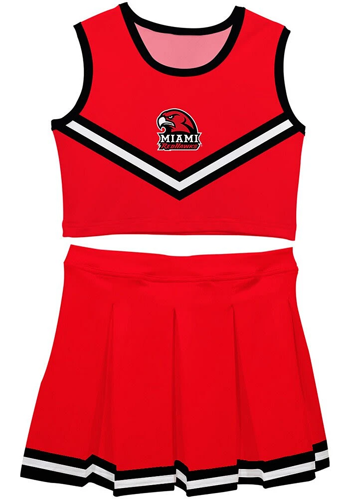 Vive La Fete Miami RedHawks Girls Red Ashley 2 Pc Set Cheer