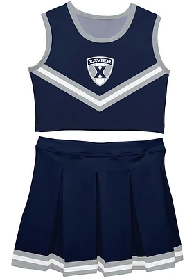 Vive La Fete Xavier Musketeers Girls Blue Ashley 2 Pc Set Cheer