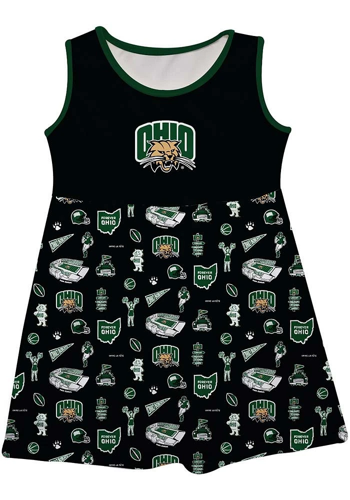 Vive La Fete Ohio Bobcats Girls Impressions Short Sleeve Dress