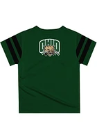 Vive La Fete Ohio Bobcats Youth Green Stripes Short Sleeve T-Shirt