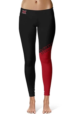 Vive La Fete Miami RedHawks Womens Black Colorblock Plus Athletic Pants