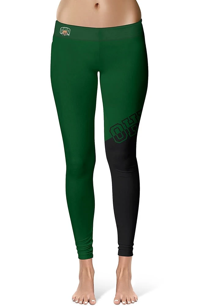 Vive La Fete Ohio Bobcats Womens Green Colorblock Plus Athletic Pants