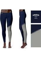 Vive La Fete Xavier Musketeers Womens Navy Blue Colorblock Plus Athletic Pants