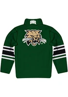 Vive La Fete Ohio Bobcats Youth Green Stripe Long Sleeve Quarter Zip Shirt