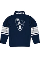 Vive La Fete Xavier Musketeers Youth Navy Blue Stripe Long Sleeve Quarter Zip Shirt