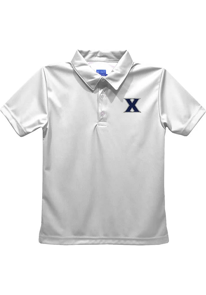 Vive La Fete Xavier Musketeers Youth White Team Short Sleeve Polo Shirt