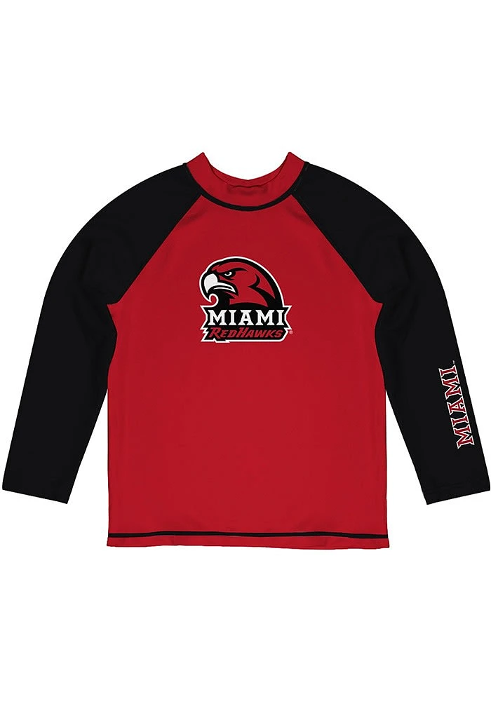 Vive La Fete Miami RedHawks Baby Red Rash Guard Long Sleeve T-Shirt