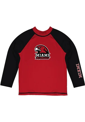 Vive La Fete Miami RedHawks Baby Red Rash Guard Long Sleeve T-Shirt