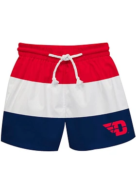 Vive La Fete Dayton Flyers Baby Red Stripe Swim Trunks