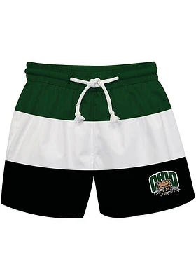 Vive La Fete Ohio Bobcats Baby Green Stripe Swim Trunks