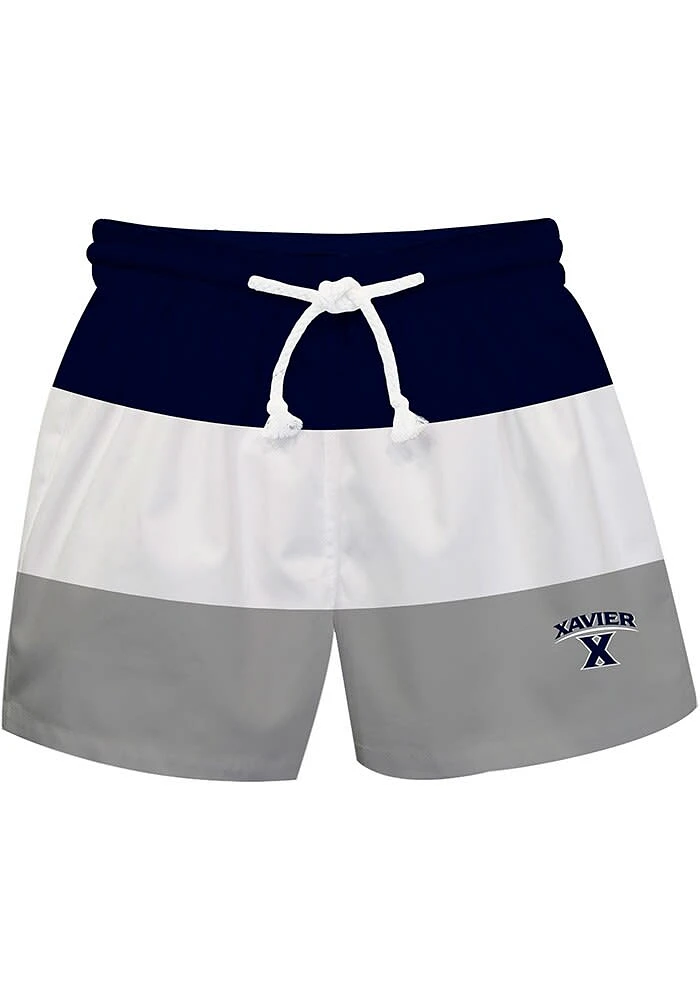 Vive La Fete Xavier Musketeers Toddler Blue Stripe Swimwear Swim Trunks