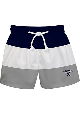 Vive La Fete Xavier Musketeers Youth Blue Stripe Swim Trunks