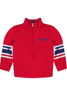 Vive La Fete Dayton Flyers Toddler Red Felix Long Sleeve Qtr Zip