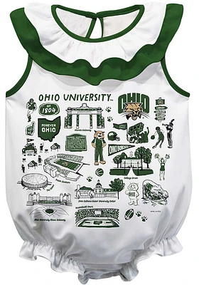 Vive La Fete Ohio Bobcats Baby Impressions Ruffle Short Sleeve One Piece