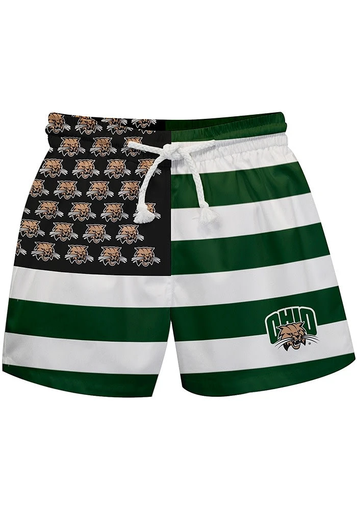 Vive La Fete Ohio Bobcats Baby Green Flag Swim Trunks