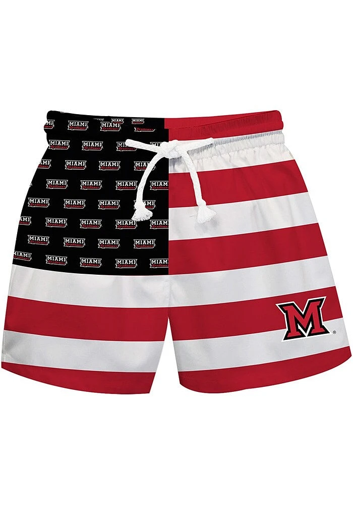 Vive La Fete Miami RedHawks Toddler Red Flag Swimwear Swim Trunks