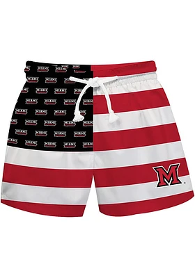 Vive La Fete Miami RedHawks Youth Red Flag Swim Trunks