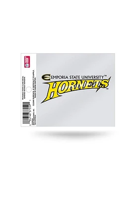 Emporia State Hornets Small Auto Static Cling Decal - Yellow
