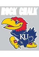 Kansas Jayhawks 4x4 White Rock Chalk Auto Decal - Blue