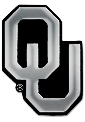 Oklahoma Sooners Chrome Car Emblem - Silver
