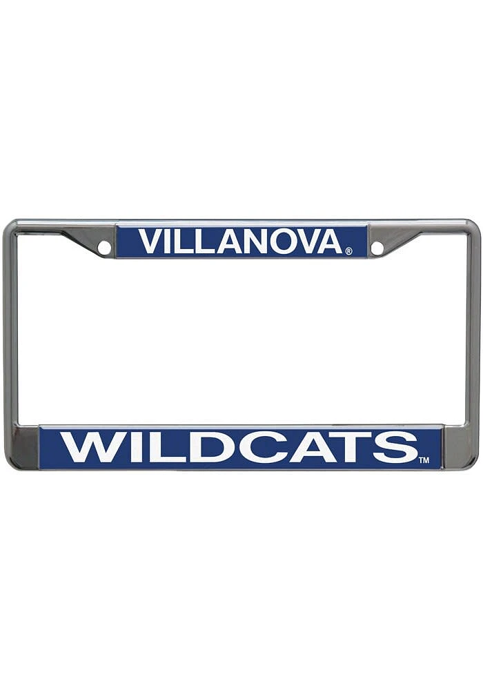 Villanova Wildcats Silver Chrome Graphic License Plate Frame - Silver