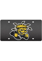 Wichita State Shockers Black Carbon Fiber Car Accessory License Plate