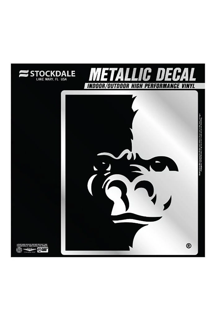 Pitt State Gorillas 6x6 Metallic Auto Decal - Black