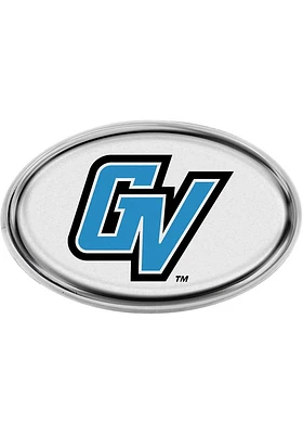 Grand Valley State Lakers Domed Oval Shaped Car Emblem - Blue