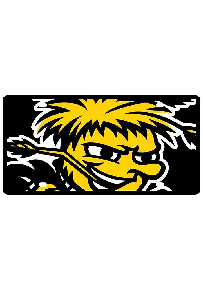 Wichita State Shockers Black Mega Car Accessory License Plate