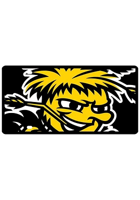 Wichita State Shockers Black Mega Car Accessory License Plate