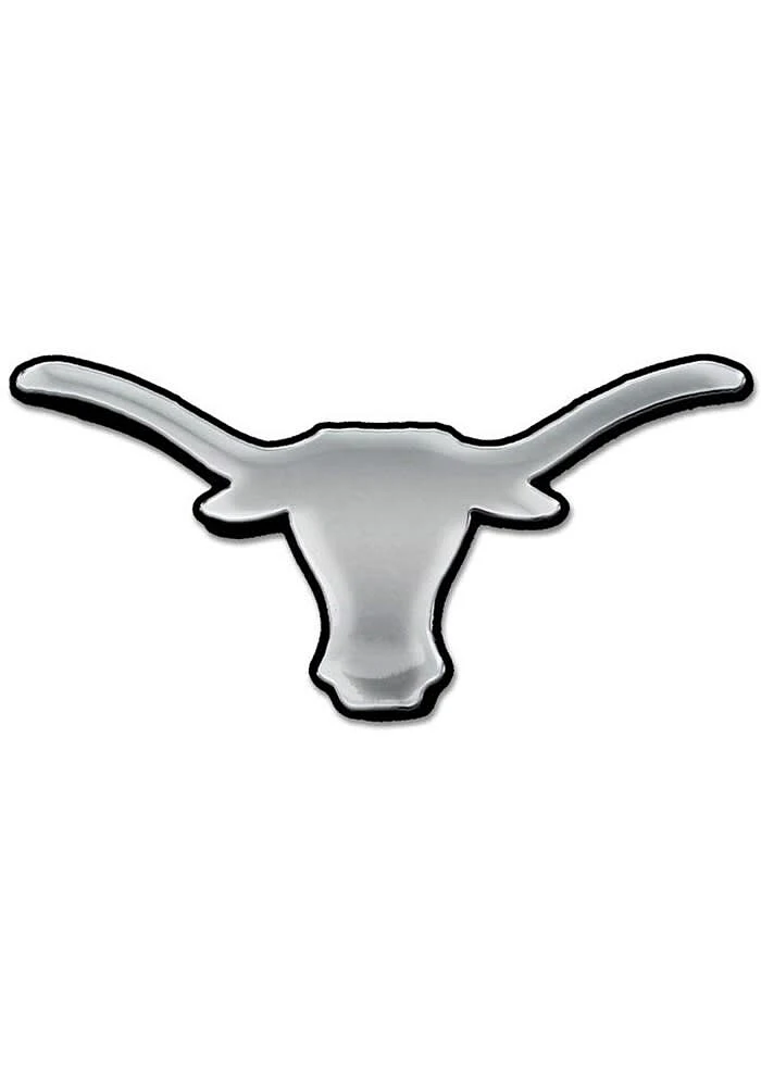 Texas Longhorns Chrome Car Emblem - Silver