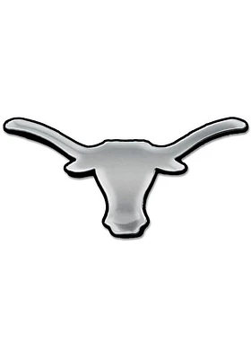 Texas Longhorns Chrome Car Emblem - Silver