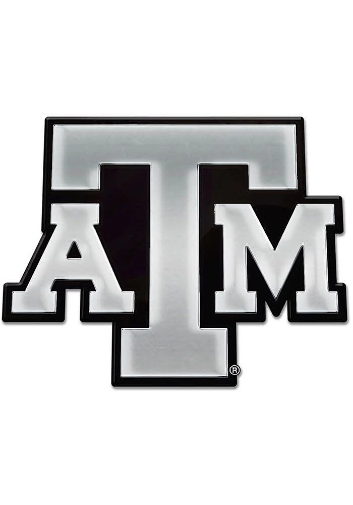 Texas A&M Aggies Chrome Car Emblem - Silver
