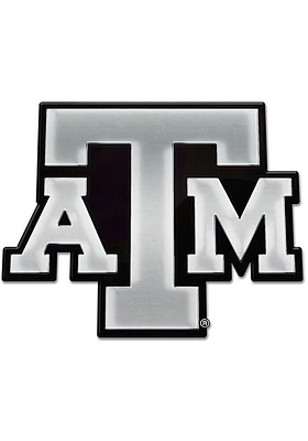 Texas A&M Aggies Chrome Car Emblem - Silver