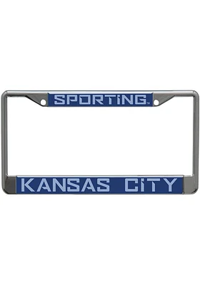 Sporting Kansas City Team Name Chrome License Plate Frame - Blue
