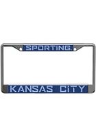 Sporting Kansas City Team Name Chrome License Plate Frame - Blue