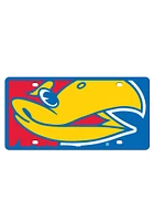 Kansas Jayhawks Blue Mega Logo Car Accessory License Plate
