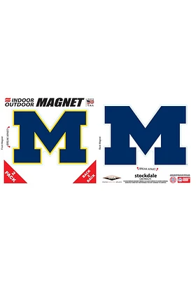 Michigan Wolverines 6x6 2pk Car Magnet - Blue