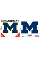 Michigan Wolverines 6x6 2pk Car Magnet - Blue