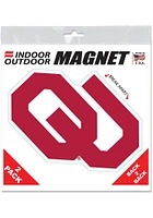 Oklahoma Sooners 6x6 2pk Car Magnet - Crimson