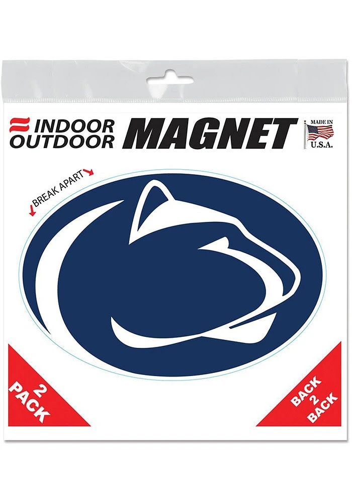 Penn State Nittany Lions 6x6 2pk Car Magnet - Navy Blue