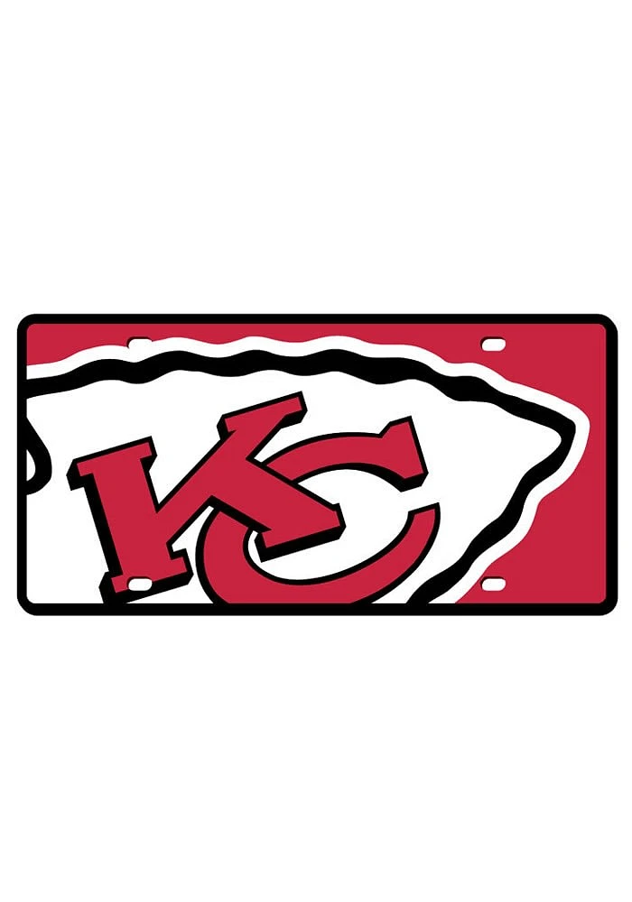 Kansas City Chiefs Red Team Name Mega Logo Car Accessory License Plate