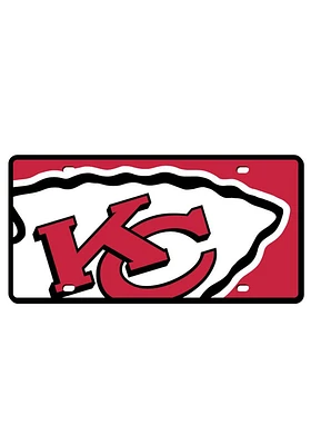 Kansas City Chiefs Red Team Name Mega Logo Car Accessory License Plate