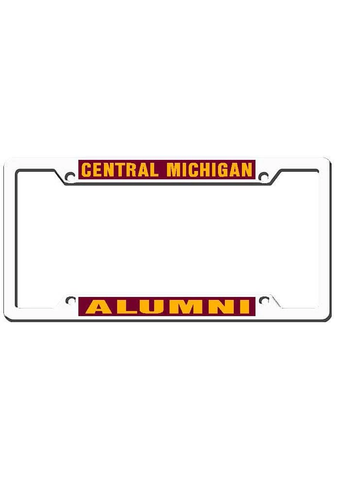 Central Michigan Chippewas Alumni License Plate Frame - White