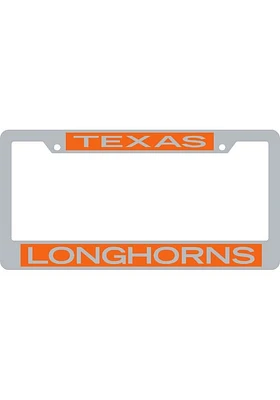 Texas Longhorns Orange Mirror Acrylic License Plate Frame - Silver