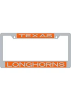 Texas Longhorns Orange Mirror Acrylic License Plate Frame - Silver