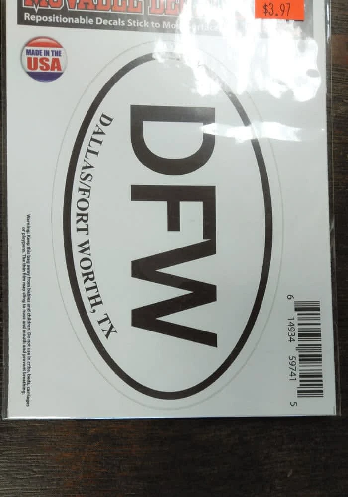Dallas Ft Worth Dallas DFW Auto Decal -
