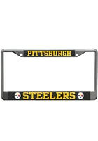 Pittsburgh Steelers Carbon Fiber License Plate Frame - Silver