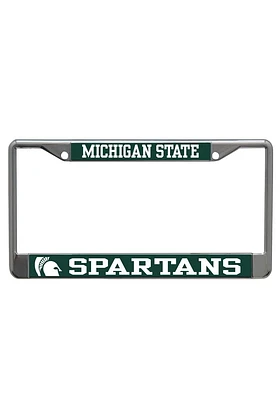 Michigan State Spartans Mega Chrome License Plate Frame - Silver